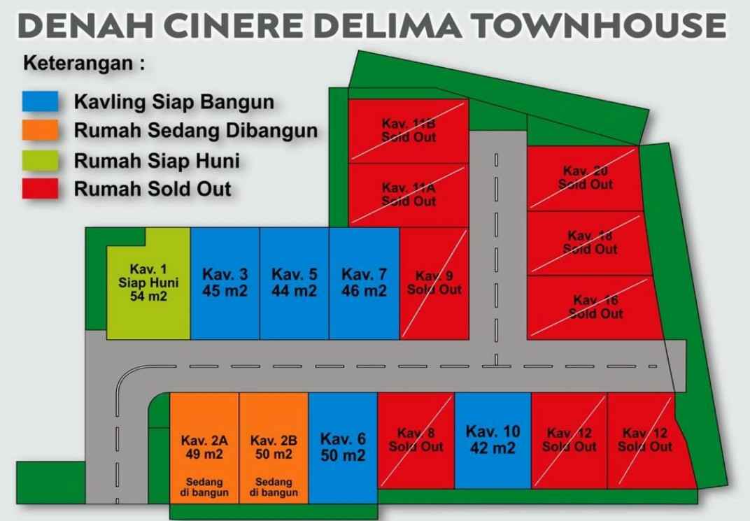 Kavling Siap Bangun di Delima Town House Cinere Depok